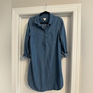 J Crew Chambray Shift Dress Size Large
